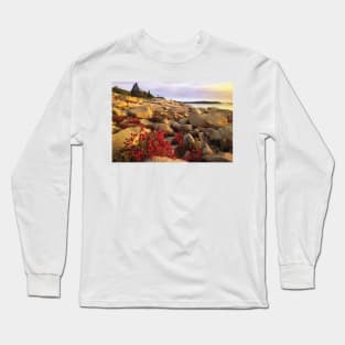 Atlantic Coast Near Thunder Hole Acadia National Park Long Sleeve T-Shirt